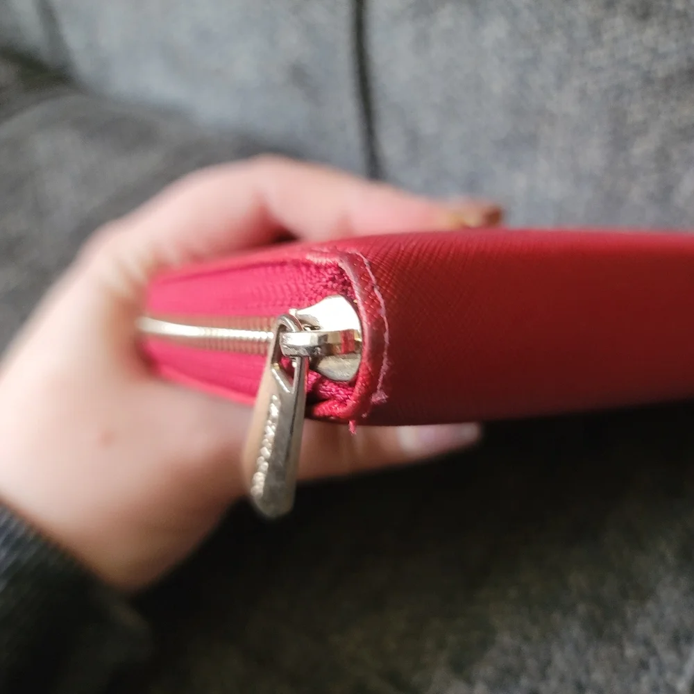 Michael Kors Jet Set Travel Continental Red Leather Wallet